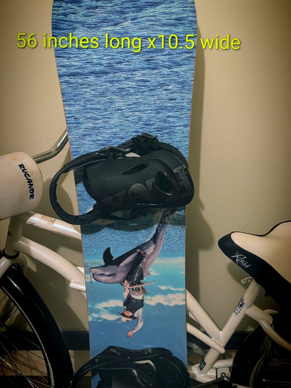 Black Snowboard with Ocean Graphic - Unbranded